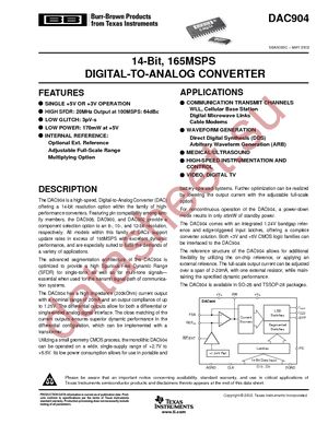 DAC904E datasheet  